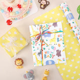 Reversible Baby Shower Wrapping Paper Roll 17 Inch X 33 Feet Gift Wrapping Paper With Animals & New Baby Design For Neutral Baby Shower, Boys Girls Newborn, 1St Birthday, Celebration