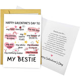 Happy Galentine'S Day Card For Bestie, Funny Bestie Valentine'S Day Card For Her, Best Friend Galentines Gifts For Lady Women, Galentine'S Friendship Appreciation Card For Soulmate Sister Bff