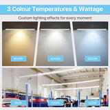 2 Pack 8FT LED Vapor Tight Light Fixtures 15600LM IP66 Waterproof Dimmable Shop Lights for Warehouse Car Wash