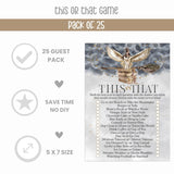 Magic Owl Bridal Shower Games - This Or That Game - 25 Card Pack - Fun For Graduation Parties, Rehearsal Dinners & Birthdays - Black & Gold Halloween Wizard Or Witch Design