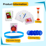 4 Set Headband Game Guessing Who Am I Game The Quick Question Game Set Include Headbands, Picture Cards, Scoring Coins, Sand Clock For Family Party
