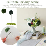 Sage Green Artificial Flowers Combo Set - Silk Roses Orchid Hydrangea For Wedding Bouquets, Diy Bridal Flower Arrangements, Wedding Table Centerpieces For Receptions, Green Flowers For Home Decor