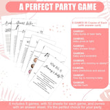 279 Pcs Simple White Baby Shower Games Set For 50 Guest, 8 Games Include Baby Shower, Guess Mommy Or Daddy, Word Scramble, How Big Is Mommys Belly, Pacifier Hunt, Fun And Easy To Play