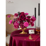 Artificial Flowers Dark Magenta Hot Pink Fake Wedding Flowers Silk Flowers Faux Cake Flowers For Diy Wedding Bouquets Centerpieces Home Decorations Baby Shower Floral Arrangements