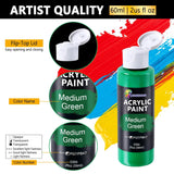 Acrylic Paint, 18 Colors Acrylic Paint Set, 2Oz/59Ml Bottles, Premium Paints For Artists, Kids, Beginners And Adults On Canvas Rocks Wood Ceramic Fabric