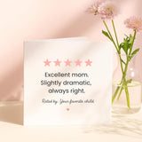 -Funny Family Birthday Cards "Excellent" Personality Series - Humorous Greeting Cards For Aunt Uncle Mom Dad Sister | Premium 300Gsm Cardstock 5.7X5.7 Inch Square | With Envelope | Perfect For Family Appreciation (Mom)