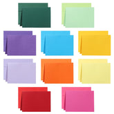 10 Assorted Colors Blank Thank You Cards And Envelopes 5 X 7 Heavyweight Folded Cardstock And A7 Envelopes Self Seal 20 Packs For Invitations, Wedding, Diy Greeting Cards, Baby Showers