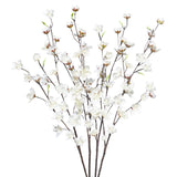4Pcs Artificial Cherry Blossom Flowers 28‘’ Tall Silk Cherry Blossom Branches Faux White Peach Stems For Wedding Home Garden Vase Decor