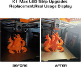 K1 Max 3D Printer LED Strip Light Kit 24V 1.3m Cold White Replacement Lighting Bar with Adhesive Backing
