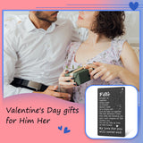 Husband Birthday Card From Wife, Anniversary Card Black Wallet Insert Card, Valentine Gifts For Men Women, Love Gift For Him Her Boyfriend Girlfriend, Romantic Gift Card Xcd33