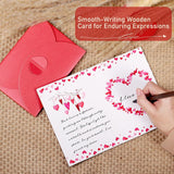 Wood Valentines Day Card For Husband Wife, Happy Anniversary Card Gifts For Him Her, Wooden Valentine Greeting Cards For Boyfriend Girlfriend, Romantic Valentines Day Cards For Men Women