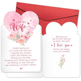Valentines Day Card For Wife From Husband - Valentines'S Day Cards For Wife - Funny Romantic Love Cards For Her - Cute Gifts For Her - 5.3''X 8.0'' Flower Greeting Card & Envelope