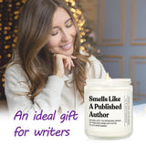 Gifts For Writers - Smells Like A Published Author Candle 7Oz Lavender Scented, Creative Gifts For Authors, Book Lovers, Publishing Gift, Writer’S Accomplishment Present, Literary Candle