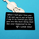 Valentines Day Gifts For Men Engraved Wallet Insert Card For Boyfriend Husband Christmas Birthday Gifts I Love You Gifts For Him Fiance Anniversary Card