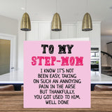 Step Mom Birthday Card - Well Done - Funny Novelty Happy Birthday Mother'S Day Card From Step-Son Daughter, 5.7 X 5.7 Inch Beautiful Birthday Greeting Cards For Step Mom Mummy Mama Mam Mammy Mommy