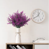 Artificial Outdoor Lavender Flowers,10 Bundles Artificial Flowers Uv Resistant Fake Outdoor Faux Plastic Flowers Shrubs For Indoor Outside Decorations(Fuchsia)