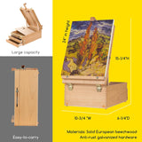 Acrylic Paint Set - 35 Pcs Painting Kits For Adults With Tabletop Sketch Box Easel, Paint Brushes, Heavy Body Acrylic Paints, Canvas & Accessories - Premium Art Supplies For Beginners & Artists
