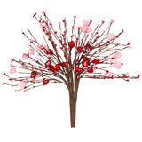 6 Pieces Artificial Berry Flower Stems Heart Shaped Berry Picks Valentines Day Gifts For Valentines Day Wedding Home Decor (Red)