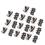 20 Pcs 2 Position Straight 6P Dpdt Micro Slide Switch Latching Toggle Switch