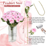 50 Pcs Artificial Silk Roses Flowers Bulk Realistic Long Stem Faux Flower Bouquet For Wedding Centerpieces, Valentine'S Day Decor, Home Arrangements, Table Decorations(Pink)