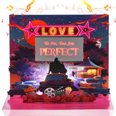 Valentine’S Day Card With Lights & Music, 3D Pop Up Musical Anniversary Card For Wife Husband Girlfriend Boyfriend, Romantic Drive-In Movie Theater Sweet Greeting Card For Couples