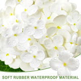 4 Pcs Real Touch White Hydrangea Artificial Flowers 20.5", Latex Large Faux Hydrangeas Fake Flowers With Stems Leaves For Family Table Wedding Bouquets Party Centerpieces Home Decor In Vase