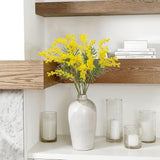 Artificial Yellow Flowers Acacia 22.8" Long Stem Mimosa Flowers 4Pcs Spring Flower Fake Easter Flower For Home Decor Mimosa Spray