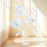 Giant Silk Flowers Wedding Decor - 5.58Ft Artificial Flowers 3D Large Fake Floral With Stand Base For Christmas Bridal Shower Birthday Party Yard Ceremony Decoration (White)