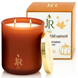 Luxury Coconut Apricot Scented Candle | Hand-Poured Non-Toxic Fall Candle | Cozy Pumpkin Spice Candles For Home Décor & Holiday Gifts | Long Lasting Candle With Lid (12Oz) – Pumpkin & Rosemary