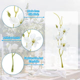 12Pcs Artificial Orchid Flower For Floating Candle Centerpieces White