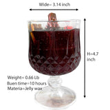 Decorative Jar Candles For Home Scented Aromatherapy Candle Long Lasting Cute Candles Gift For Women Mother'S Thanksgiving Day Birthday Present Unique Jelly Wax Candle Wine Glasses