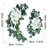 Flowers For Wedding Arch Set Of 2 - Artificial Floral Swag For Ceremony Backdrop & Arch Decoration - Fake Flowers For Arch Backdrop, Balloon Arch & Wall Decor