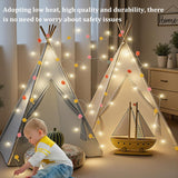 Led Pom Poms Fairy Lights - 21Feet, 20 Led, Battery Operated, Warm White Globe Lights Cute For Home,Kids Playhouse, Holi