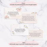52 Mindfulness Cards With Action Plans. Relaxation Stress Relief Gifts For Women, Positive Affirmation Cards, Anxiety Relief Items, Meditation Self Care Kit, Relaxing Spiritual Gifts For Women