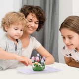 Tulips Flower Bouquet Popup Card - 3D 5 X 7' Popup Birthday, Mother'S Day, Anniversary, Thinking Of You, Thank You Card