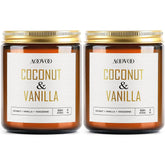 Coconut Vanilla Candles - 18 Oz Scented Candles, Aromatherapy Candle, Soy Candle For Home Scented