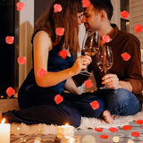 10000 Pcs Red Rose Petals Artificial Roses Flower Petals Roses Fake Rose Petals Red Rose Petals For Wedding Romantic Night Event Valentine'S Day Party Decoration (Red)