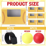 6 Sets Softball Baby Shower Games Bridal Funniest Baby Shower Twerk Games Swing Shaking Ball Interactive Table Tennis For Boy Or Girl(Red,Yellow)