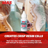 MAS Epoxies Ocean Art Resin Pigment, 1 Oz Bottle, Perfect for Creating Ocean Waves, White Pigment for Epoxy Water Effects on Countertops, Arts and Crafts, Jewelry, and Coasters Making