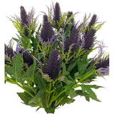 Artificial Flowers Artificial Thistle Spray Eryngo Fake Eryngium Foetidum Simulation Sea Holly For Wedding Bouquet Centerpiece Home Decor (Purple Gray, 3)