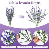 Artificial Lavender Flowers - 7 Pcs Artificial Flowers For Outdoors Faux Lavender Plants Uv Resistant Plastic Purple Fake Flower For Outside Indoor Porch Patio Window Planter Bouquet Decor