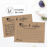25 Graduation Advice Cards 2025 - Grad Notes, Advice And Wishes, & Words Of Wisdom Cards For Graduate In Bulk, Ideal For College And High School Graduation Games & Party (Rustic)
