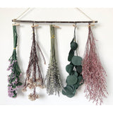 Natural Dried Flower Rack, Dried Flower Wall Hanging For Boho Farmhouse Wall Decor, Eucalyptus Dried Herb Rack, Greenery Hanging Plants For Kitchen, Bedroom, Living Room, Lavender