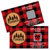 Big Dot of Happiness Lumberjack - Channel the Flannel - Buffalo Plaid Party Game Scratch Off Cards - 22 Count