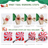 Christmas Balloon Garland Arch Kit 150Pcs With Xmas Green Red White Golden Candy Foil Balloons Candy Cane Balloons For Christmas Party Decorations