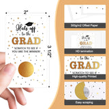 30 Cards Scratch Off Graduation Party Game, Class Of 2025 Door Raffle Grad Games, Graduation Parties Supplies Favor Decorations (White Gold)