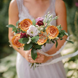 10Pcs Orange Peonies Artificial Flowers Real Touch Silk Peonies With Stems Real Look Fake Peony For Home Table Decorations Wedding Faux Flowers Arrangements