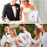 How Many Kisses Bridal Shower Game (1 Sign + 50 Cards), Blue Floral Bridal Shower Games, Something Blue Before I Do Decorations, Bachelorette Guessing Game, Kisses In The Jar Sign -Ghmk04