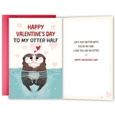 Cute Otter Valentine’S Day Card For Him Her, Romantic Valentine'S Day Gifts For Couple Spouse Partner Boyfriend Girlfriend