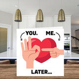 Funny Anniversary For Wife Girlfriend Partner - Hand Signals - Funny Wedding Anniversary Card For Women Her, 5.7 X 5.7 Inch Valentines Greeting Cards